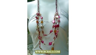Multi Color Shells Nugets Necklaces Beaded Fashion
